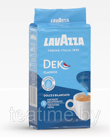 Кофе молотый LAVAZZA "Decaffeinato" без кофеина 250г вак./уп. - фото 1 - id-p168250253