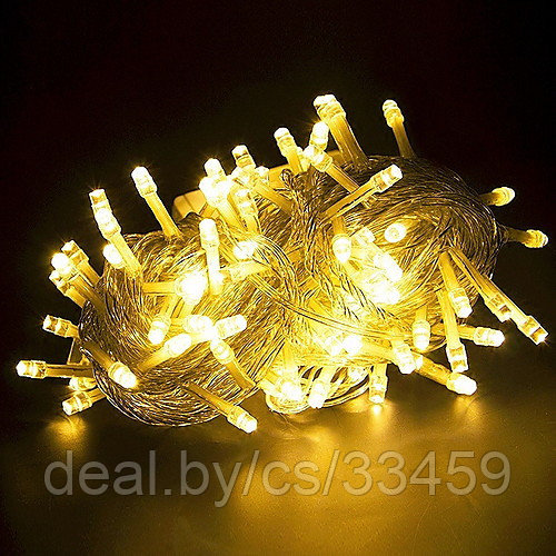 Новогодняя гирлянда LED, 400 лампочек, Желто- белая - фото 1 - id-p168251284