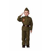 Карнавальный костюм "Солдат", текстиль, размер 36