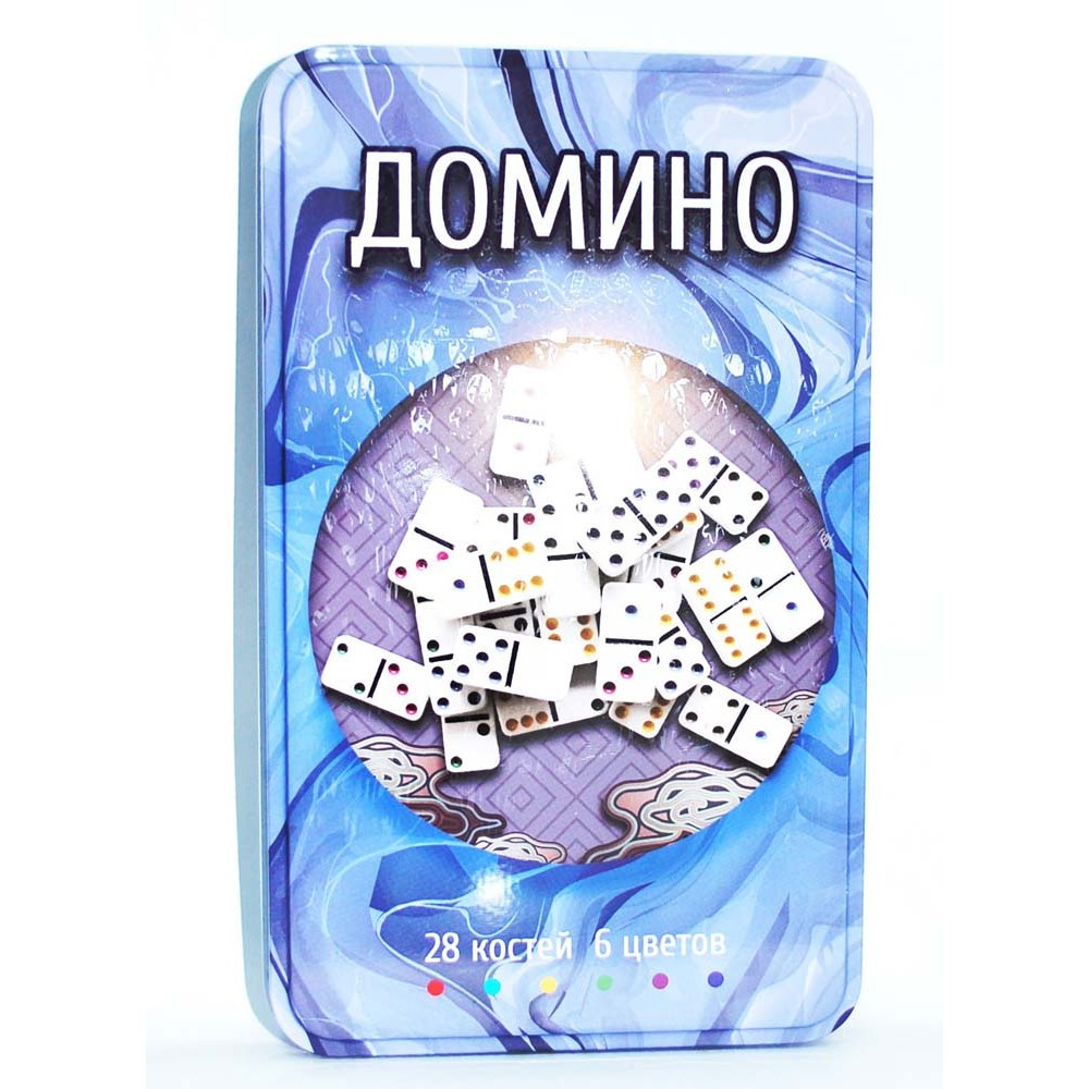 Домино 48 х 23 х8 мм,  (кости) 6 цветов  LD-T51