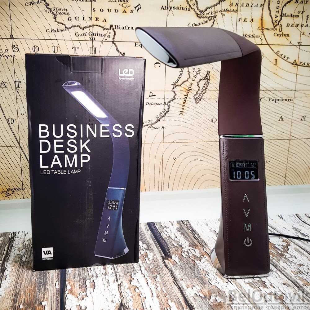 Настольная Бизнес Лампа с LCD-дисплеем Business Desk lamp Led (календарь, часы, будильник, термометр, 3 режима - фото 2 - id-p168276338