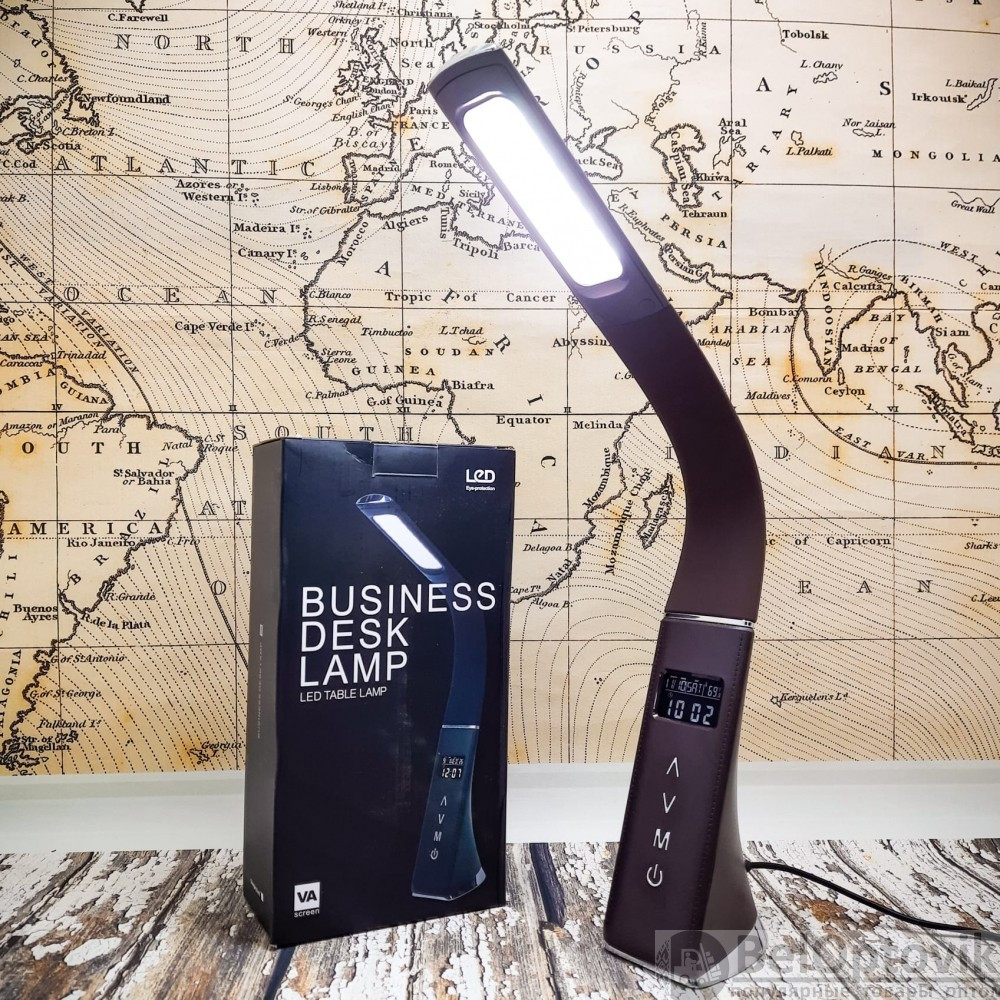 Настольная Бизнес Лампа с LCD-дисплеем Business Desk lamp Led (календарь, часы, будильник, термометр, 3 режима - фото 4 - id-p168276835
