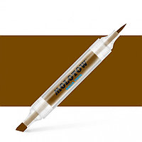 Маркер акварельный двусторонний AQUA TWIN (перо-кисть 1 мм, перо 2-6мм) (коричневый)