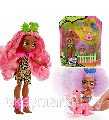 Игровой набор Няня с двумя куклами Mattel Cave Club GNL92, фото 3