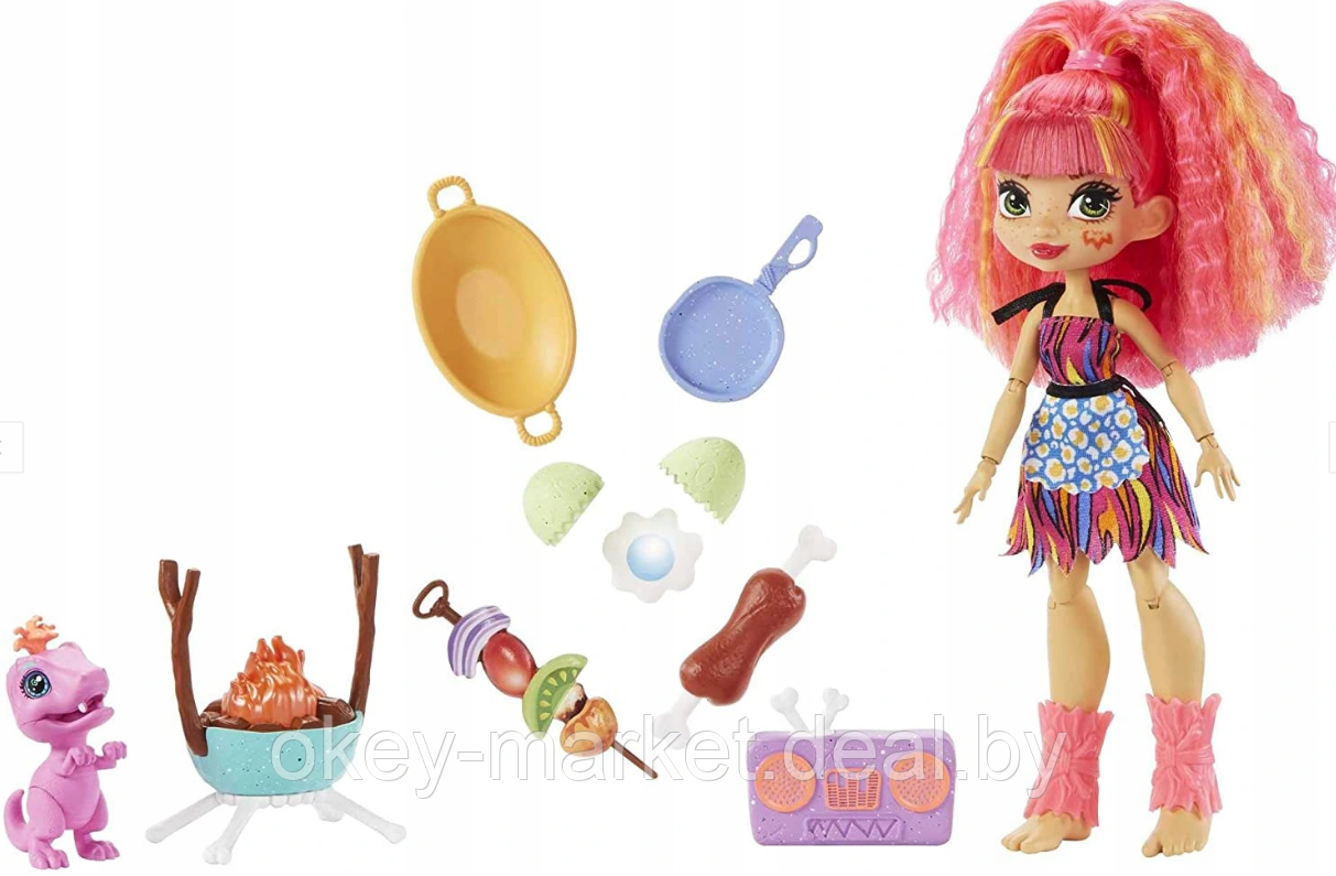 Игровой набор с куклой Эмберли и барбекю Mattel Cave Club GNL96 - фото 8 - id-p168286189