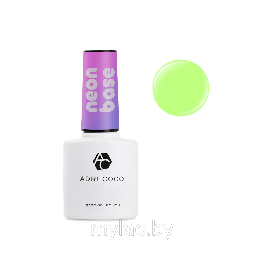 Цветная база ADRICOCO Neon base №02 - взрывной лимон, 8 мл. - фото 1 - id-p168289751