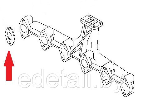 F119200100080 Прокладка выпускного коллектора - фото 2 - id-p168289783