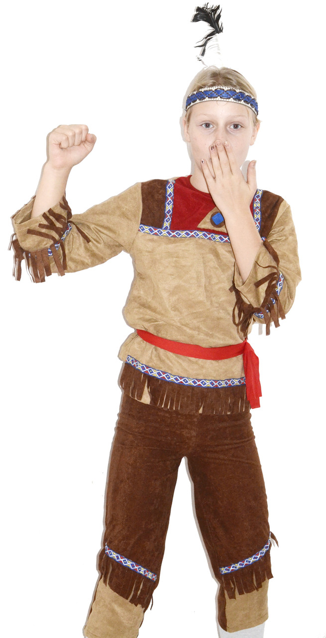 Костюм карнавальный индейский на 7-8 лет - фото 2 - id-p168289937