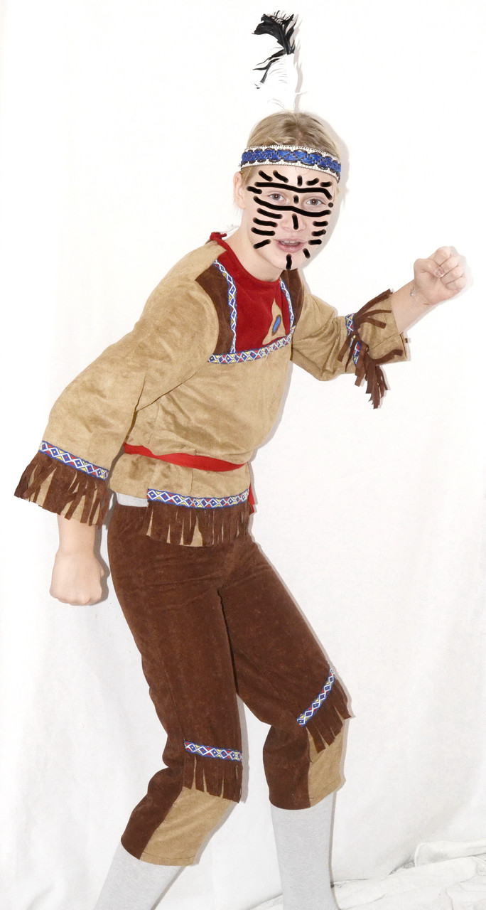 Костюм карнавальный индейский на 7-8 лет - фото 3 - id-p168289937