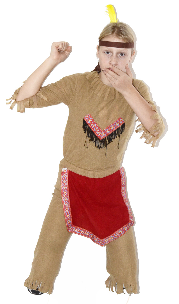 Костюм карнавальный индейский на 6-8 лет - фото 1 - id-p168290221