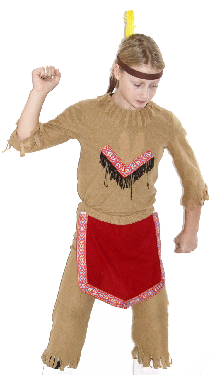 Костюм карнавальный индейский на 6-8 лет - фото 3 - id-p168290221