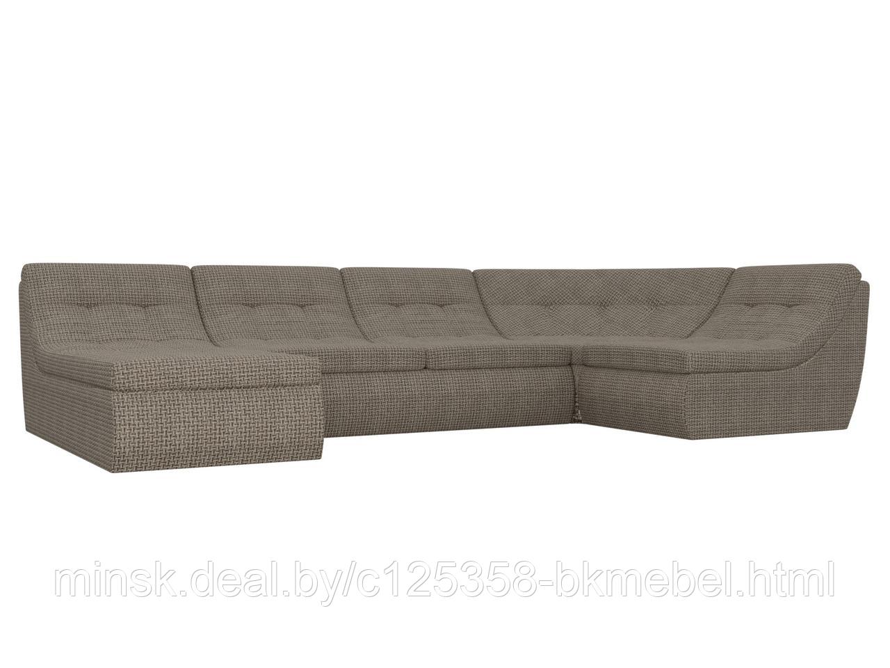 П-образный модульный диван Холидей Корфу Коричневый - ЛигаДиванов, фото 1