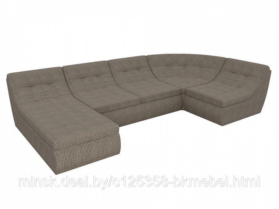 П-образный модульный диван Холидей Корфу Коричневый - ЛигаДиванов - фото 2 - id-p118973149