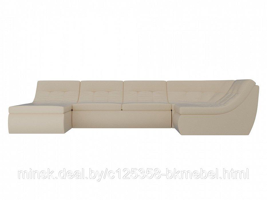 П-образный модульный диван Холидей Экокожа Бежевый - ЛигаДиванов - фото 4 - id-p118973154