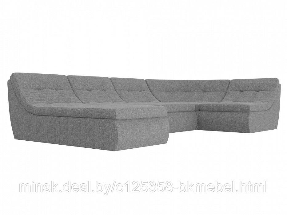 П-образный модульный диван Холидей Рогожка Серый - ЛигаДиванов - фото 4 - id-p118973155