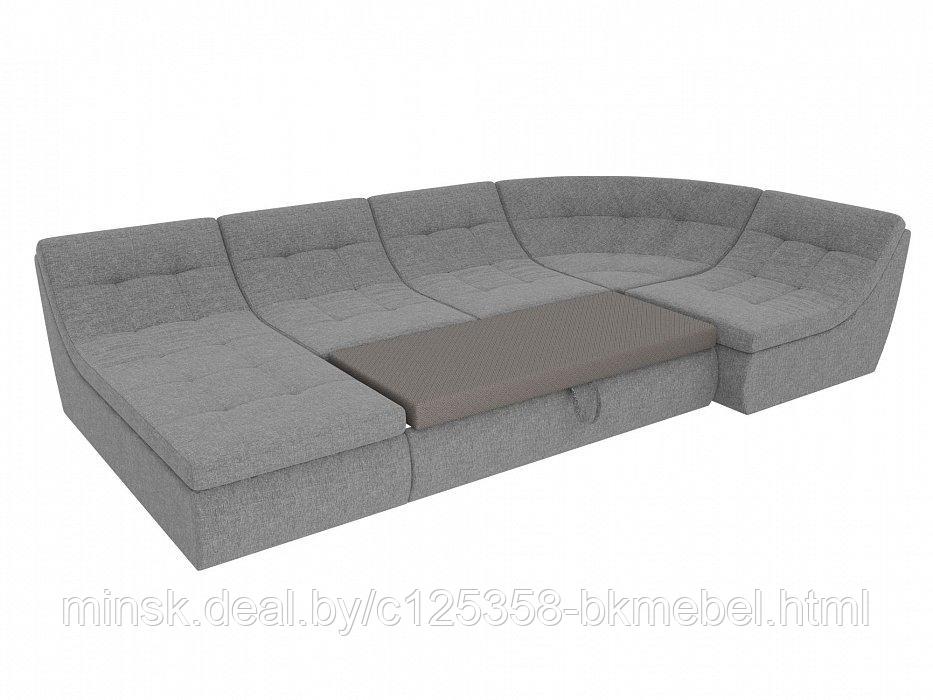 П-образный модульный диван Холидей Рогожка Серый - ЛигаДиванов - фото 5 - id-p118973155