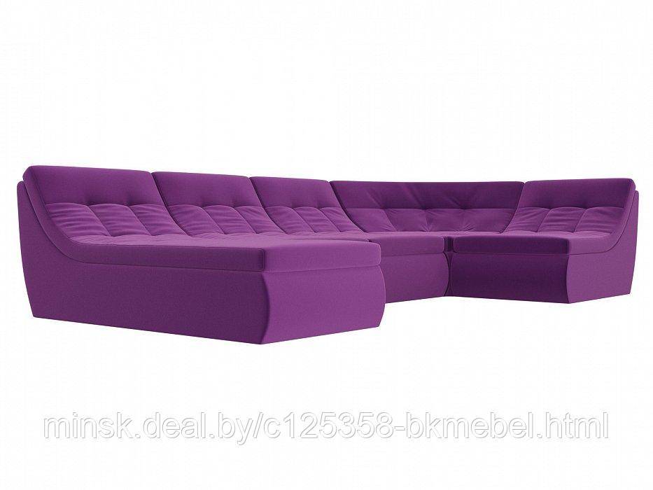 П-образный модульный диван Холидей Микровельвет Фиолетовый - ЛигаДиванов - фото 4 - id-p118973159