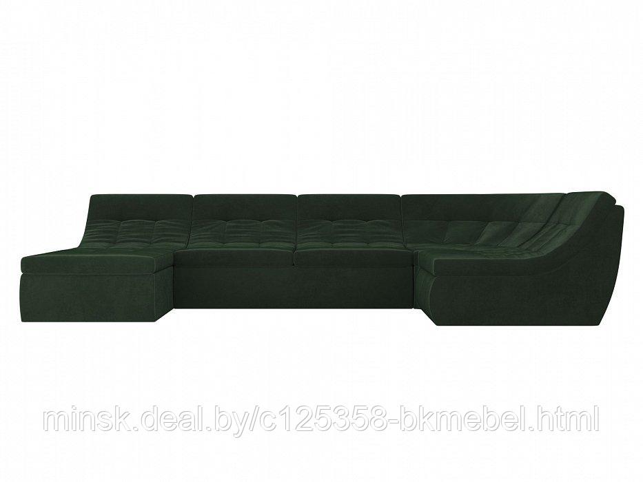 П-образный модульный диван Холидей Велюр Зеленый - ЛигаДиванов - фото 3 - id-p118973167