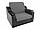 Кресло-кровать Сенатор Рогожка Серый черный - ЛигаДиванов, фото 3