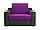 Кресло-кровать Сенатор Микровельве\экокожа Фиолетовый черный - ЛигаДиванов, фото 2