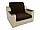 Кресло-кровать Сенатор Микровельве\экокожа Коричневый бежевый - ЛигаДиванов, фото 3