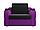 Кресло-кровать Меркурий Микровельвет черный\фиолетовый - ЛигаДиванов, фото 4