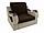 Кресло-кровать Меркурий Микровельвет коричневый \бежевый - ЛигаДиванов, фото 2