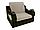 Кресло-кровать Меркурий Микровельвет бежевый\зеленый - ЛигаДиванов, фото 3