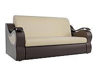 Прямой диван Меркурий Экокожа бежевый\коричневый, фото 1