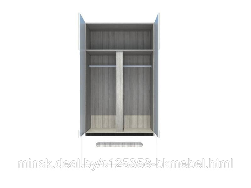 Шкаф 2-х створчатый с ящиками Палермо (Белый глянец) - МК-стиль - фото 4 - id-p118983560