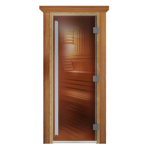Дверь для бани стеклянная DoorWood Престиж, бронза, 600x1800 - фото 2 - id-p117635937