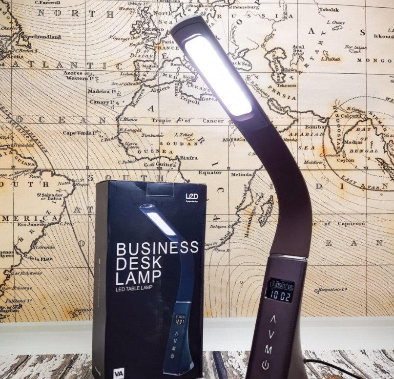 Настольная Бизнес Лампа с LCD-дисплеем Business Desk lamp Led (календарь, часы, будильник, термометр, 3 режима - фото 6 - id-p168293888