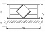 Пешеходное ограждение дорожное бетонируемое ОБ-120.40 2000*850мм, фото 6