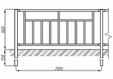 Пешеходное ограждение дорожное бетонируемое ОБ-120.40 2000*850мм, фото 8