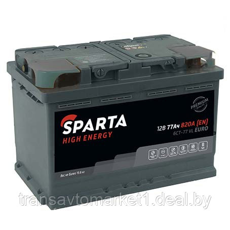 SPARTA High Energy 6СТ-77 Евро - фото 1 - id-p168294793