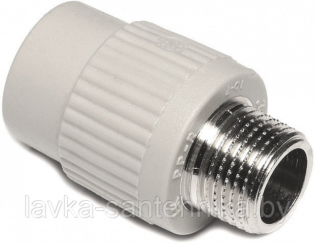 Муфта комбинированная с наружной резьбой (ø20x1/2") Wavin Ekoplastik, цвет: серый