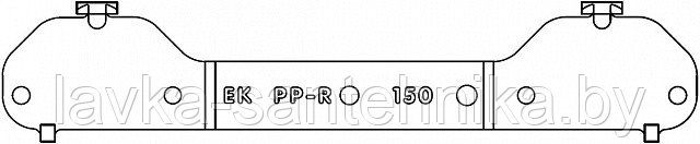 Планка полипропиленовая установочная для сместителя Wavin Ekoplastik, цвет: серый - фото 2 - id-p168296201