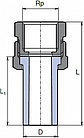 Соединение разборное (американка) внутреннее (ø25x3/4") Wavin Ekoplastik, цвет: серый, фото 2