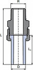 Соединение разборное (американка) наружное (ø25x3/4") Wavin Ekoplastik, цвет: серый, фото 2