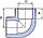 Угол полипропиленовый (ø20, 90°) Wavin Ekoplastik, цвет: серый, фото 2