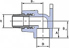 Угол полипропиленовый настенный с наружной резьбой (ø20x1/2", 90°) Wavin Ekoplastik, цвет: серый, фото 2