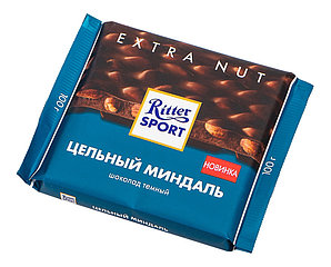 Шоколад тёмный "Ritter Sport. Цельный миндаль" (100 г)