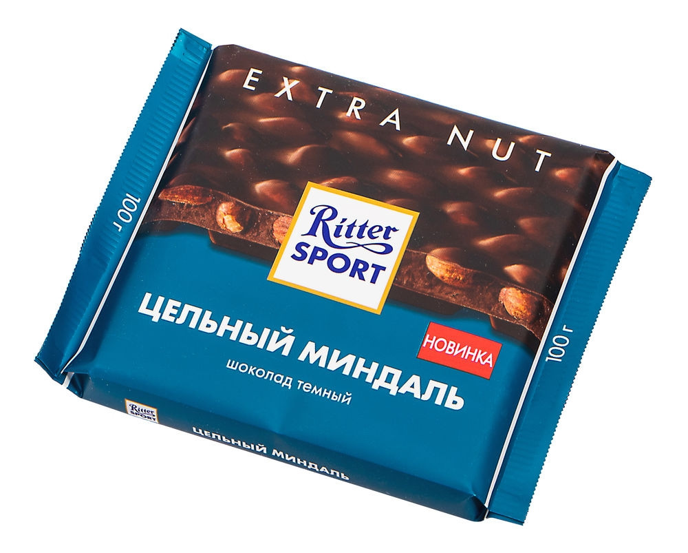 Шоколад тёмный "Ritter Sport. Цельный миндаль" (100 г) - фото 1 - id-p168298894