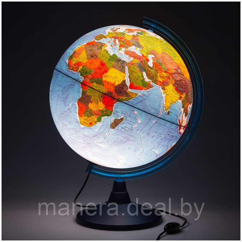 Глобус физико-политический Globen, 40см, с подсветкой от сети на круглой подставке - фото 1 - id-p72933497