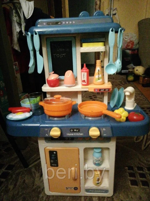 889-169 Детская кухня Home Kitchen, вода, свет, звук, пар, 36 предметов, высота 63 см - фото 3 - id-p168303916