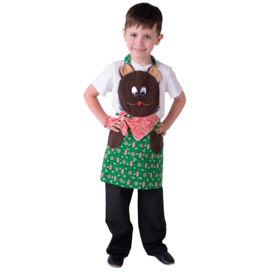 Детский карнавальный костюм фартук Медведь МИНИВИНИ