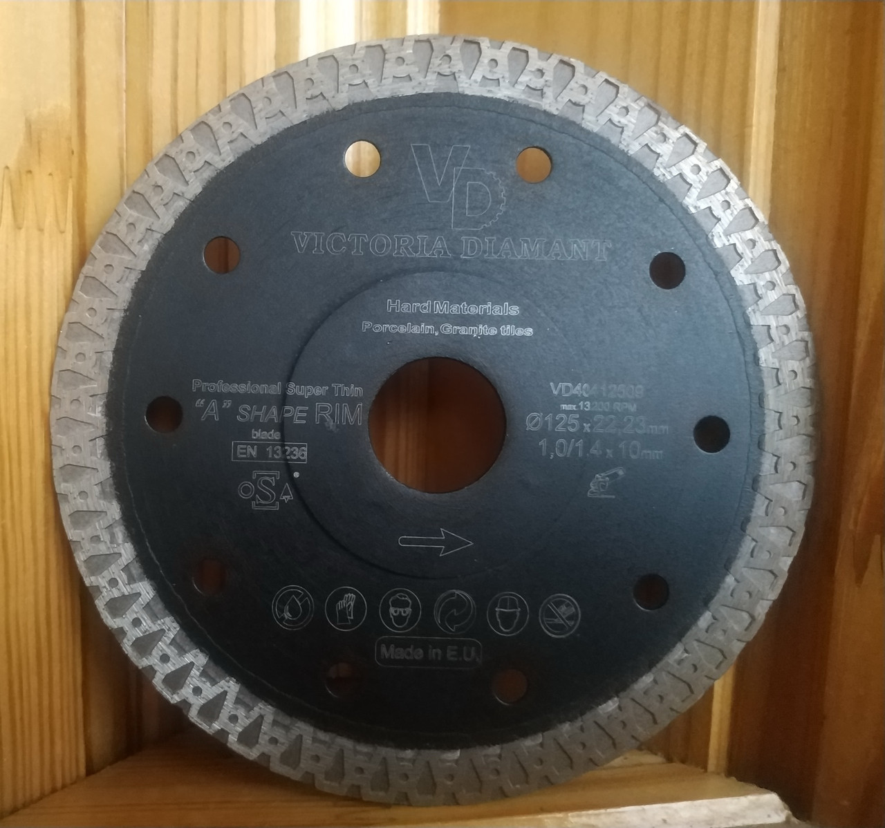 Алмазный диск по натуральному камню, граниту, мрамору (Испания), 125 мм