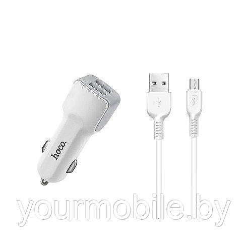 Автомобильное зарядное устройство USB HOCO "Z23" с кабелем Micro - фото 2 - id-p168337397