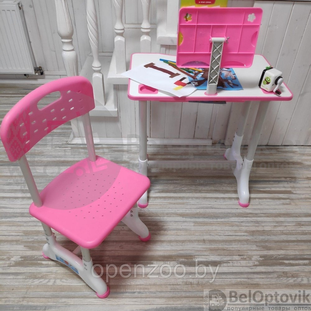УЦЕНКА Растущая парта (стол) и растущий стул для дошкольника (подставка для книг, полка для канцтоваров) - фото 2 - id-p168341056
