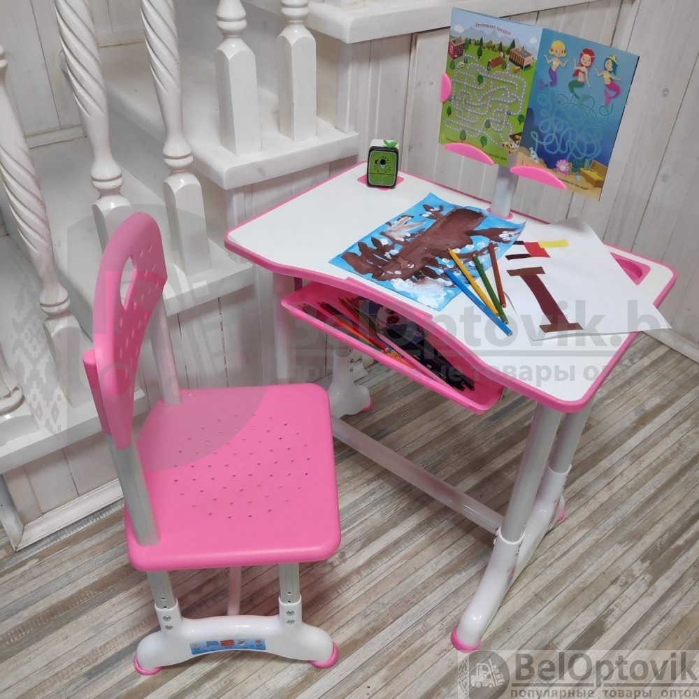 УЦЕНКА Растущая парта (стол) и растущий стул для дошкольника (подставка для книг, полка для канцтоваров) - фото 5 - id-p168342184